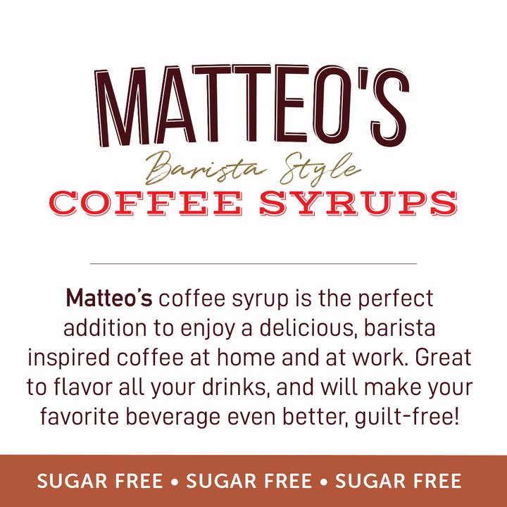 Matteo's - Wholesale Iced Coffee/Cold Brew - Matteo's Sugar Free Coffee Syrup, Pumpkin Cheesecake, 0 Calories, 0 Sugar, Keto Friendly6