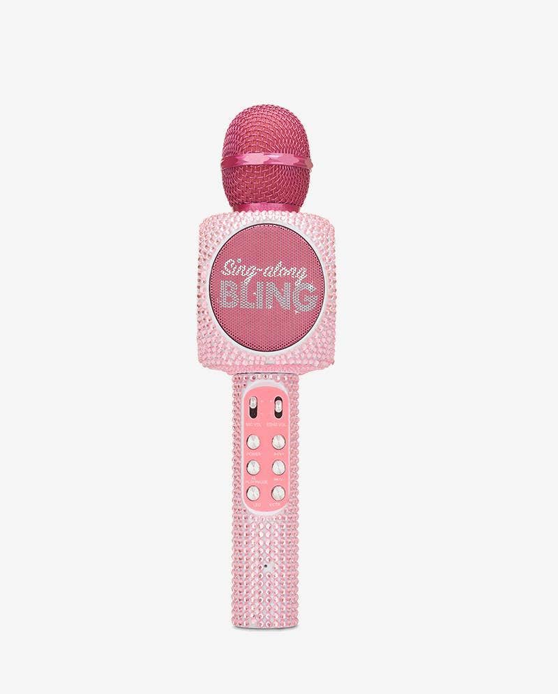 Trend Tech Brands - Wholesale Speakers - Pink Bling Karaoke Microphone & Bluetooth Speaker2