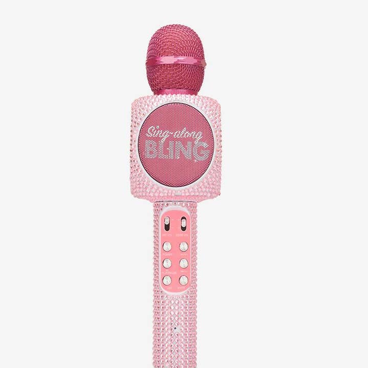 Trend Tech Brands - Wholesale Speakers - Pink Bling Karaoke Microphone & Bluetooth Speaker2