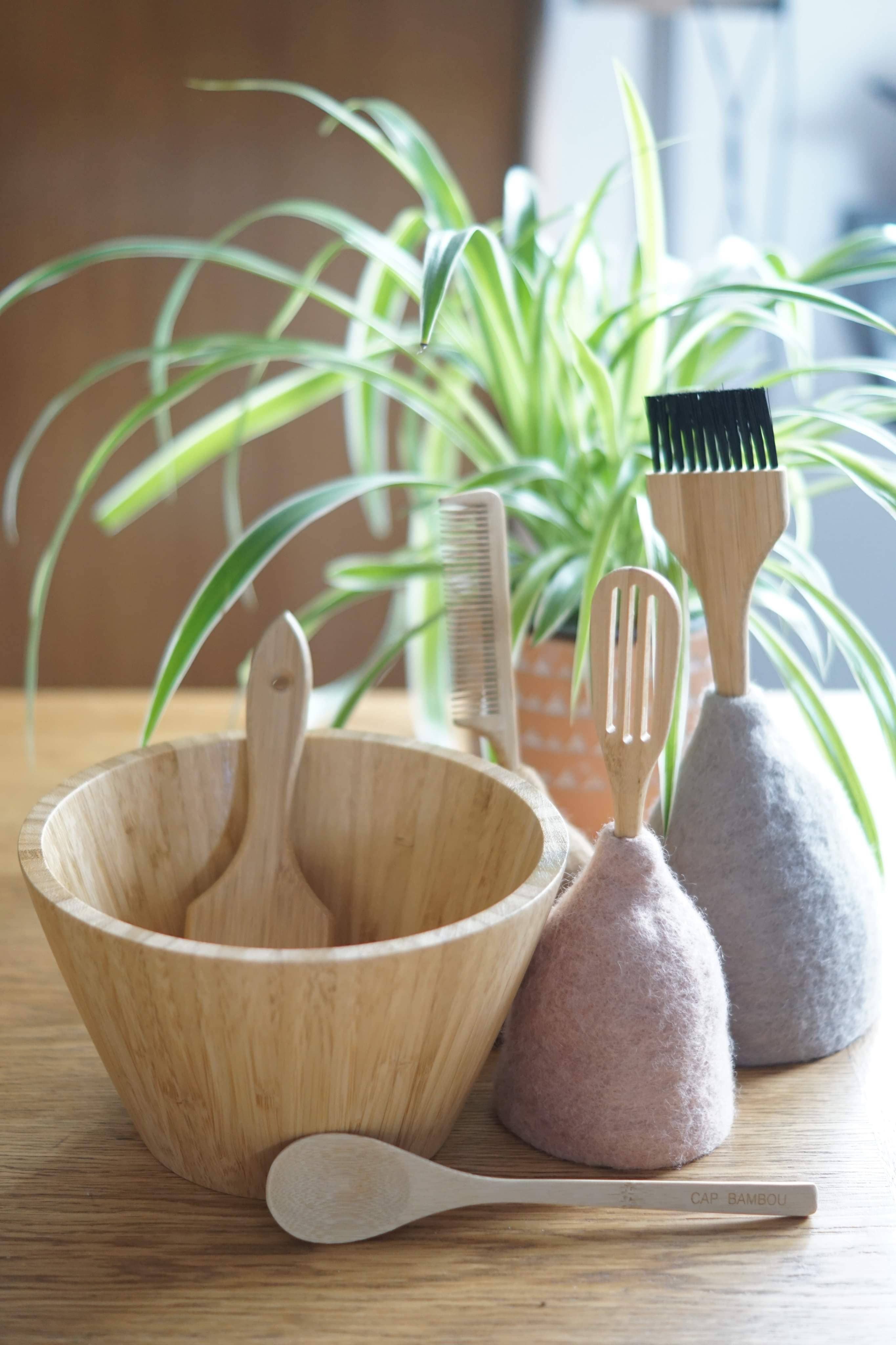 cap bambou - Wholesale Hair Brush/Comb - Bamboo coloring brush1