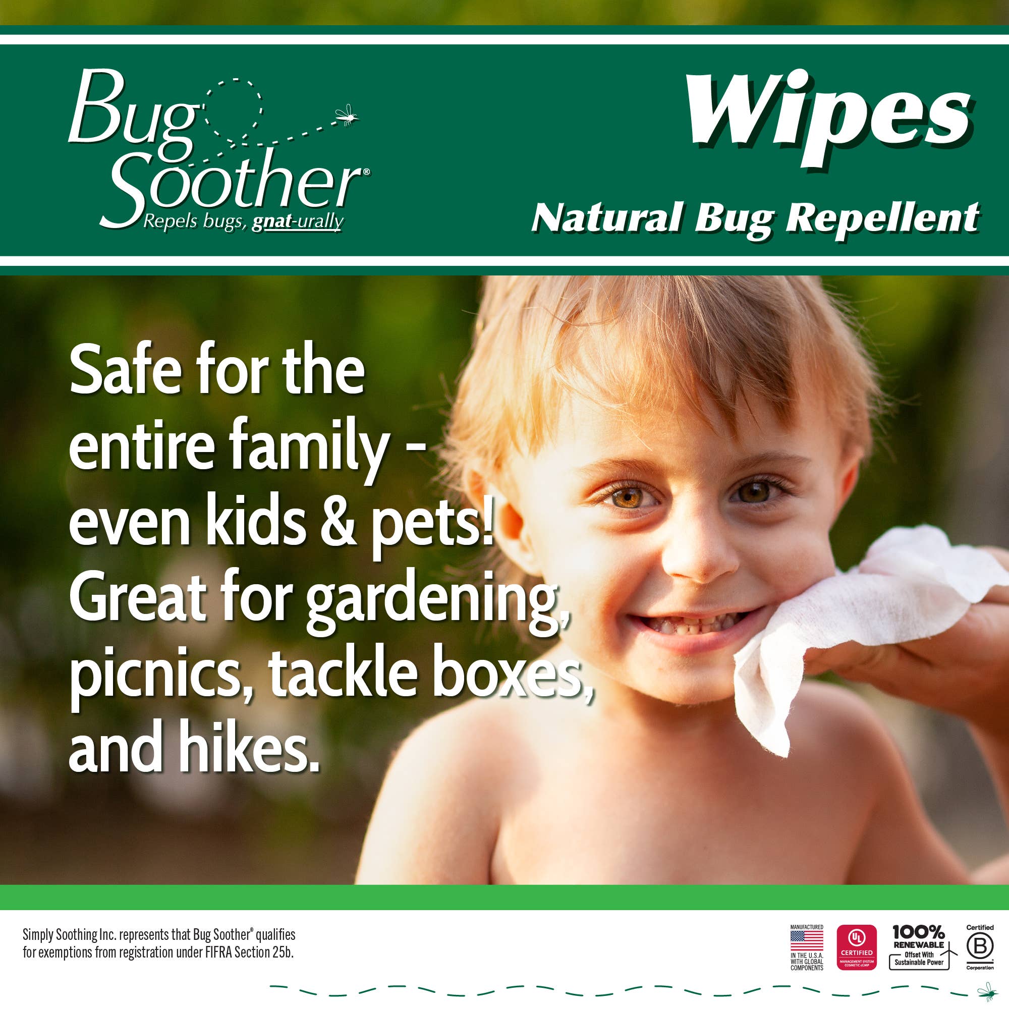 Eco Lips & Bug Soother - Wholesale Insect Repellent - Bug Soother Mosquito Repellent Wipes 15-count8