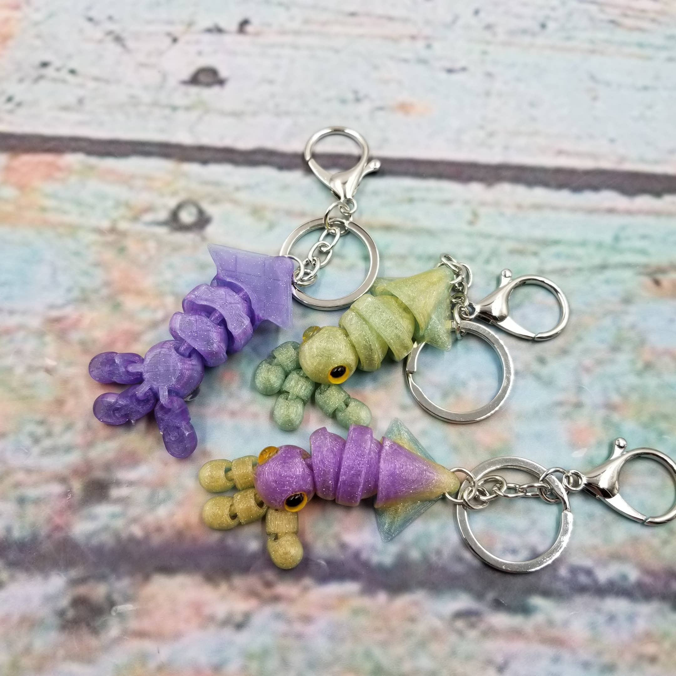 MIAS SHOP - Wholesale Fidget Toy - Kids - 3d Printed Stress Relieving Squid Keychain Toys4