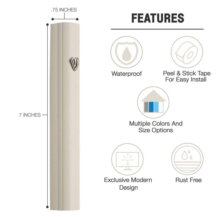 A&S Mezuzot - Vente Décorations de table - Étui Mezouza en aluminium20