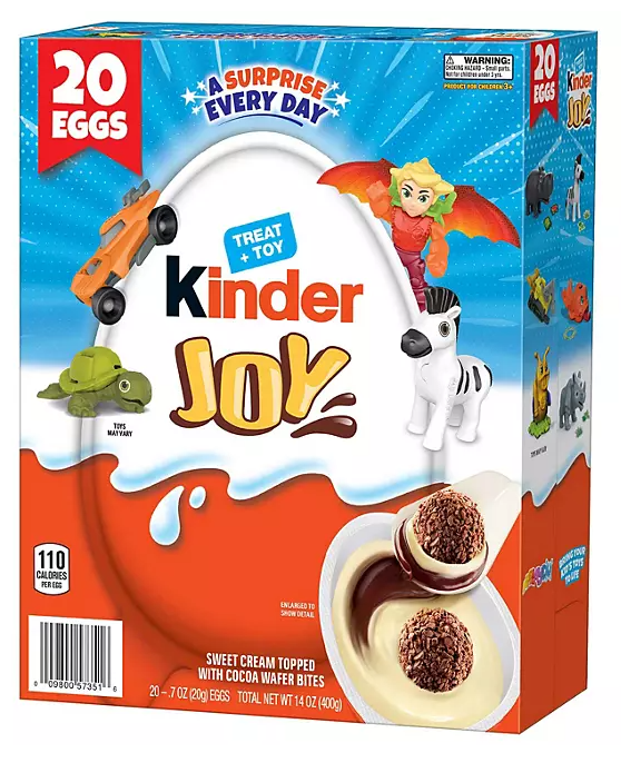 iSweet.ca - Wholesale Chocolate Covered Sweets - Kinder Joy White Chocolate Surprise Egg 0.7 oz X 200