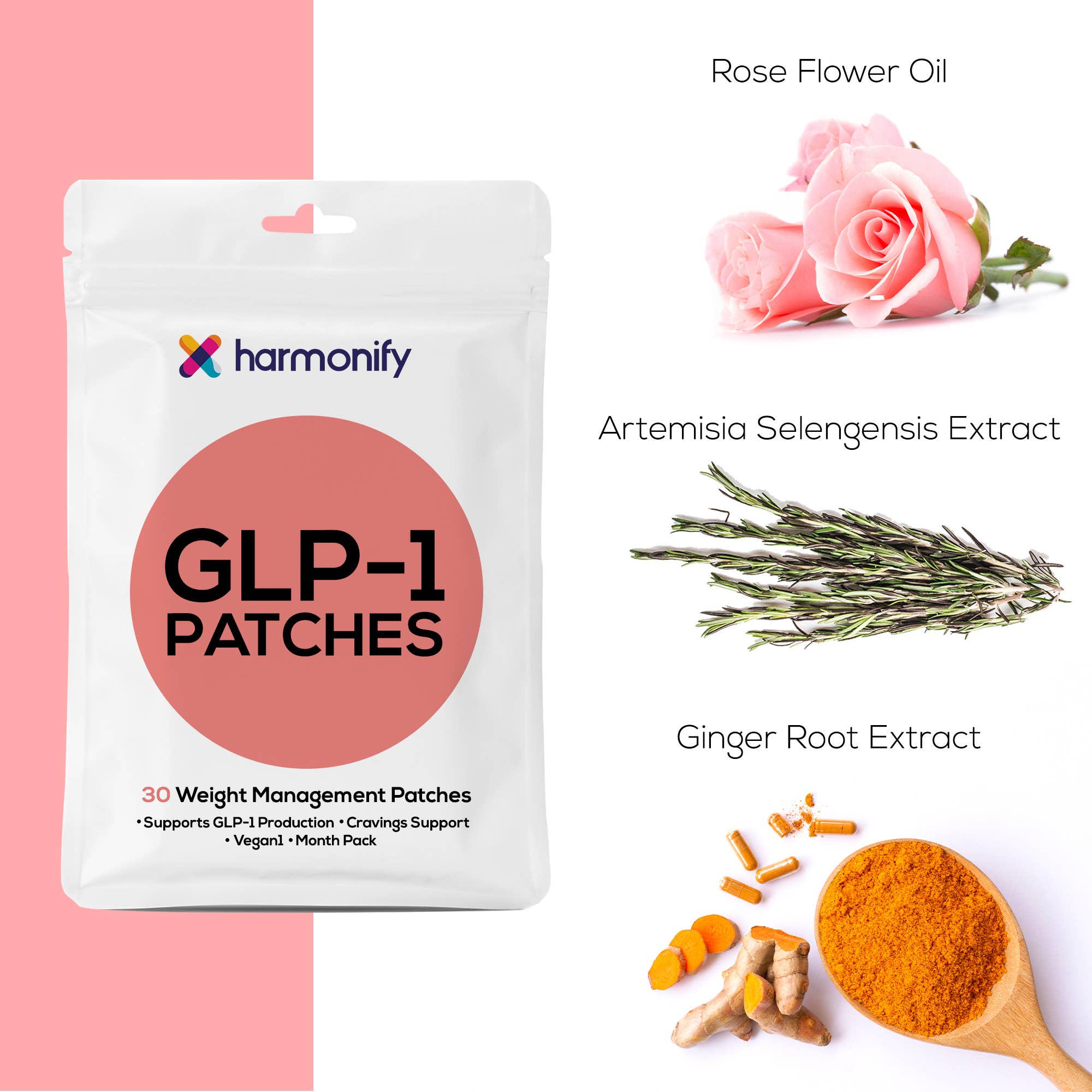 HARMONIFY - Wholesale Topical Wellness Patches - HARMONIFY GLP-1 Patches – L-Glutamine, Berberine & Chromium5