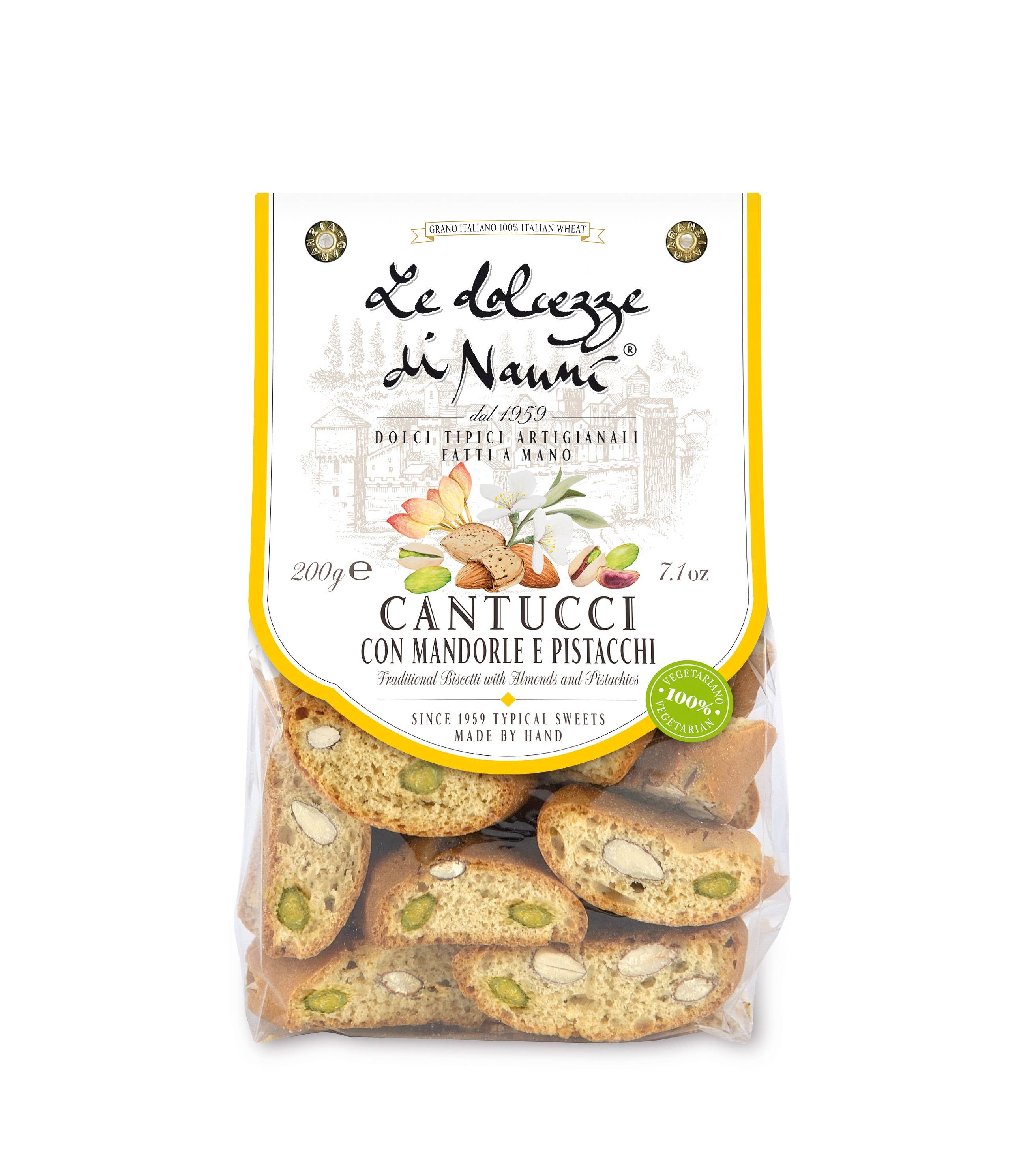 Le Dolcezze di Nanni - Wholesale Cookie - 275 Cantuccini with almonds and pistachio, Tuscan tradition, handmade in Italy