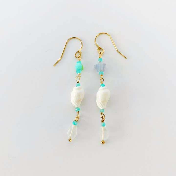 Boucles d'oreilles Island Hopper - Été pour la vente par Mermaids + Madeleines