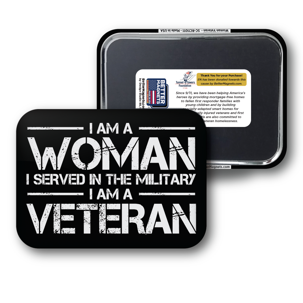 BetterMagnets.com by Design Studio 88 Inc - Wholesale Magnet - Magnet: Woman Veteran - Support The Cause1