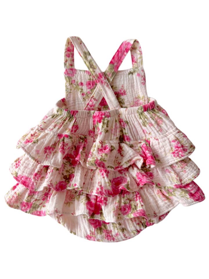 SpearmintLOVE - Wholesale Bodysuit (Non-Footed) - Baby - Muslin Ruffle Sunsuit, Country Daydream