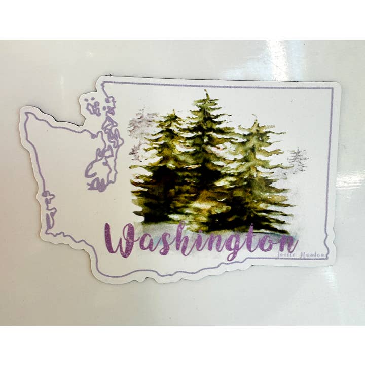 Magnet| Lavender Washington State for wholesale by Joelle Hanton Art