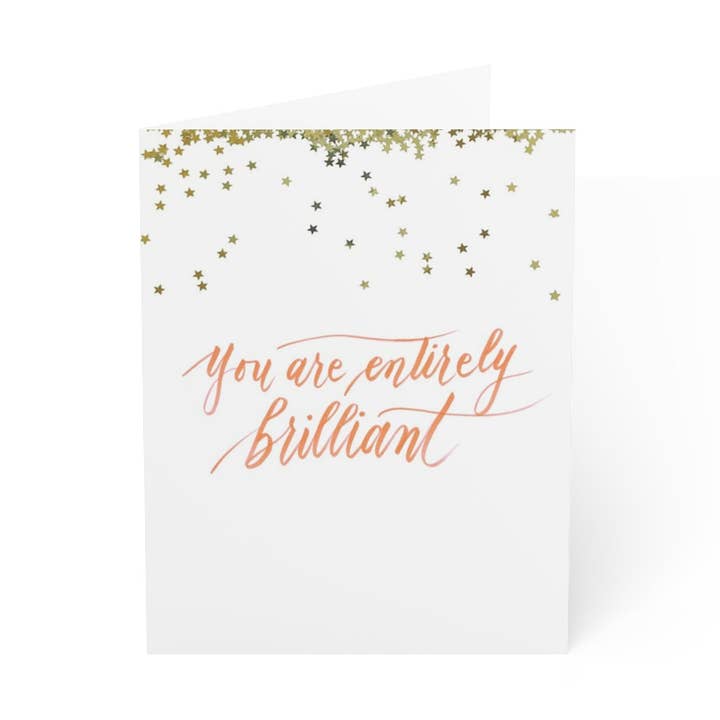 "Tu es entièrement brillant !" Carte de remerciement orange - Gratitude #03 pour la vente par Dear Daughters Design