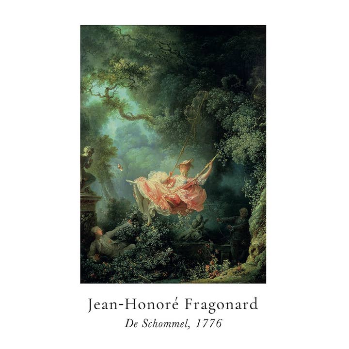 Poster Jean-Honoré Fragonard - The Swing in Passe-partout for wholesale by Esque