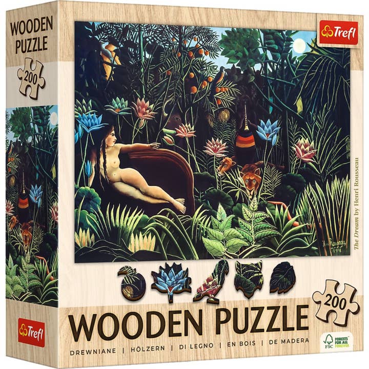 Puzzle en bois de 200 pièces Trefl Wood Craft - Le rêve - Henri Rousseau pour la vente par Trefl USA