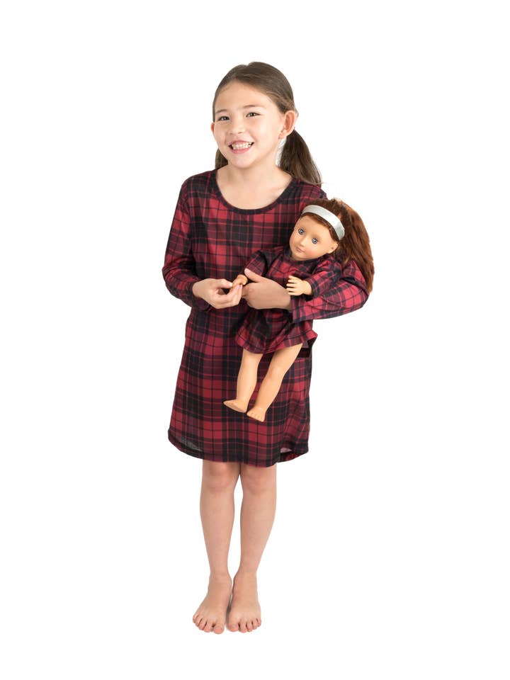 Leveret Pajamas - Wholesale Nightdress - Kids - Kids Girl & Doll Nightgown1