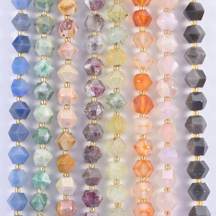 Faceted 8 Sides Diamond Rhombus Beads Jewelry Making 15.5 Inch Strand S3 for wholesale by Mycrazycrystal