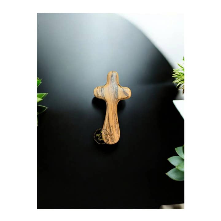Holy Land Cradle - Wholesale Wall Cross - Olive Wood Holding Cross