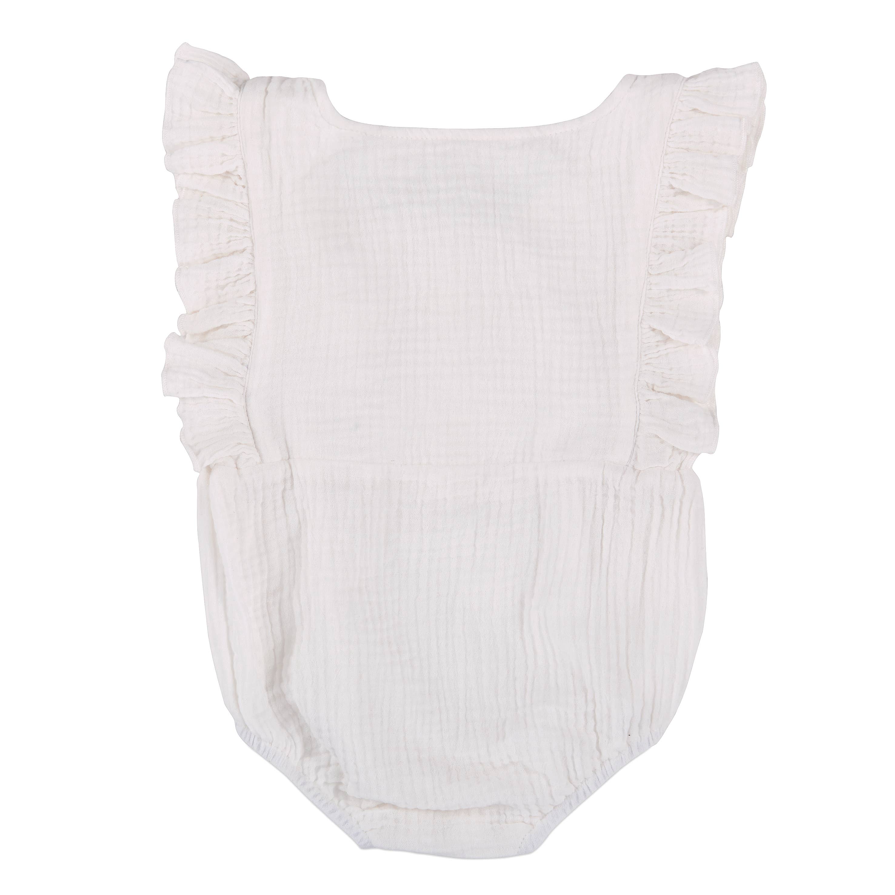 Babe Basics - Wholesale Bodysuit (Non-Footed) - Baby - White Baby Romper1