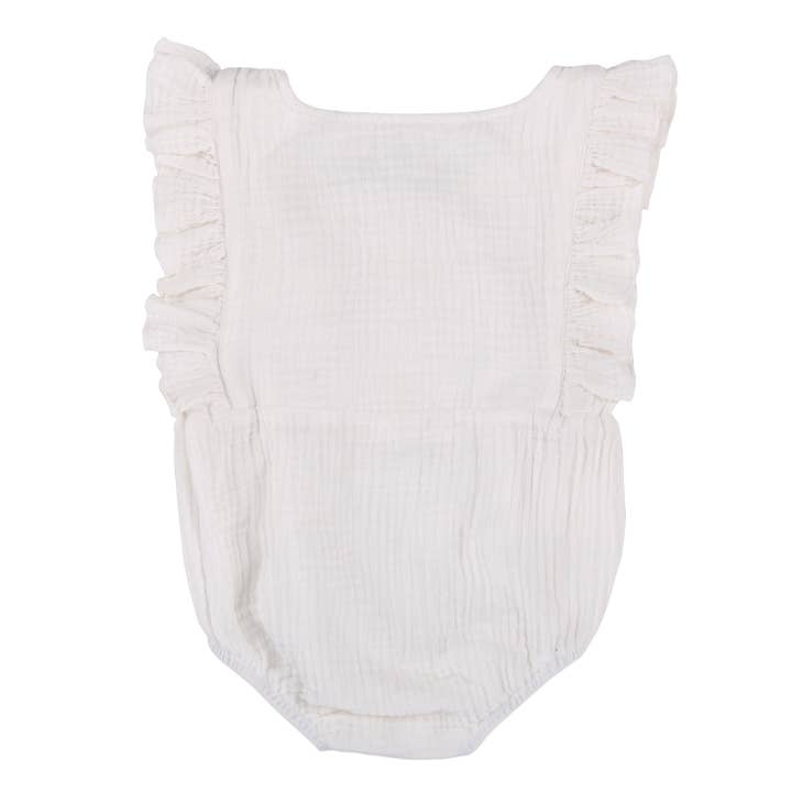 Babe Basics - Wholesale Bodysuit (Non-Footed) - Baby - White Baby Romper1
