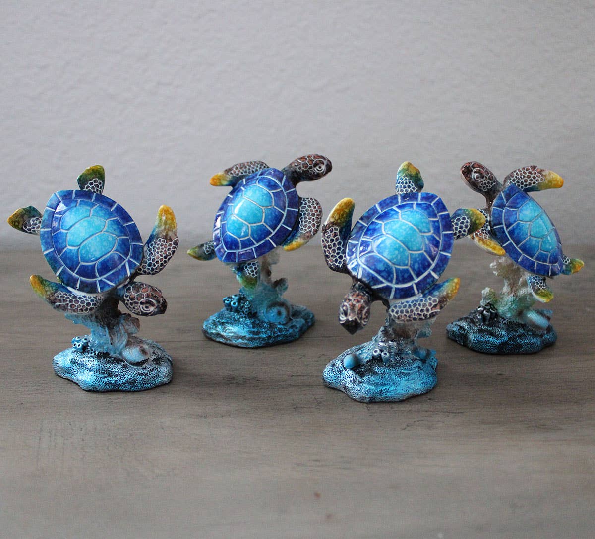 CB Home Collection - Wholesale Decorative Figurine - 3.5" Blue Sea Turtle Resin Figurines - 4 Assorted Designs0