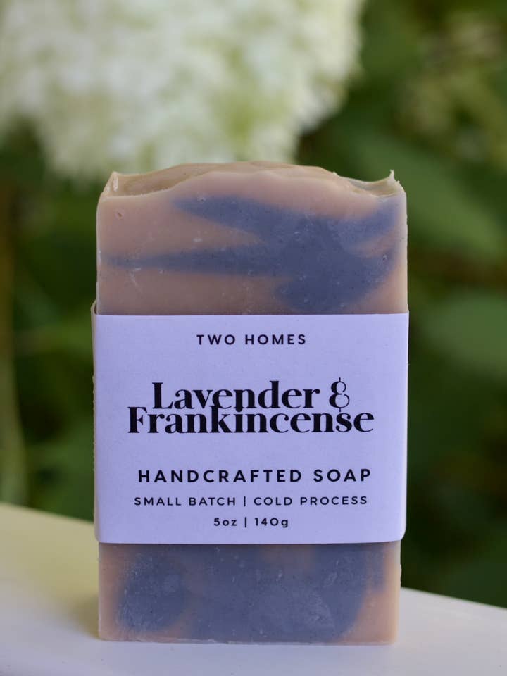 Lavender & Frankincense Bar Soap for wholesale by Two Homes