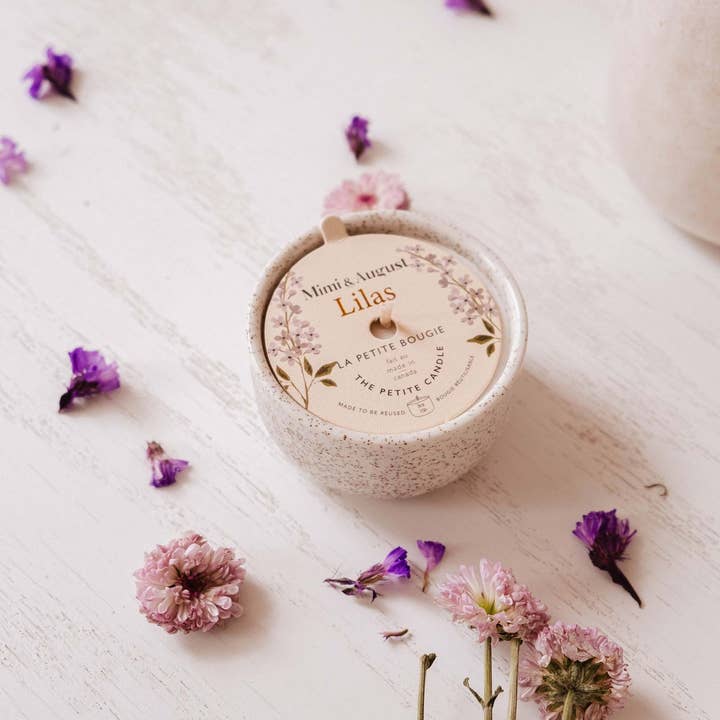 Mimi & August - Wholesale Travel Candles - Lilac - Reusable Soy Scented Candle - 3 oz