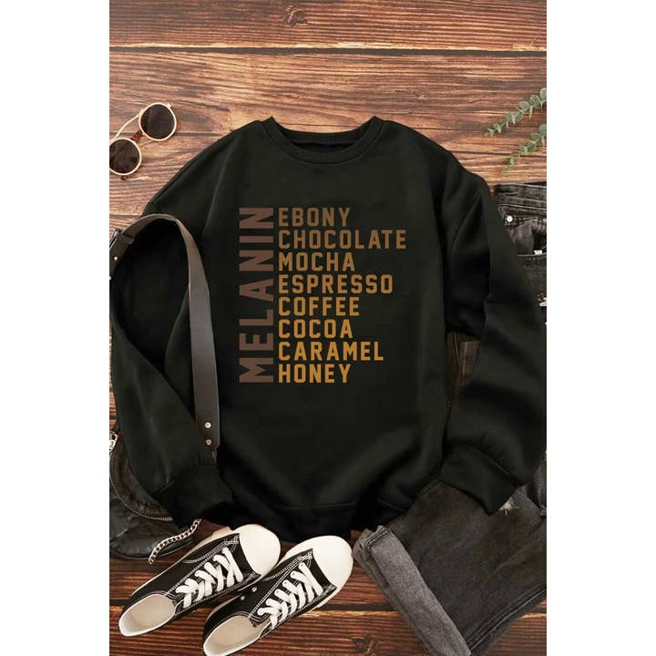 MELANIN GRAFISK SWEATSHIRT for engroshandel hos Nobrand