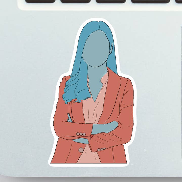 Blå VD klistermärke för wholesale av Jelly Jean Designs