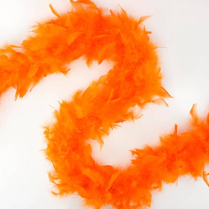 Chandelle Feather Boa - Lightweight - Orange for wholesale by Zucker Feather Products