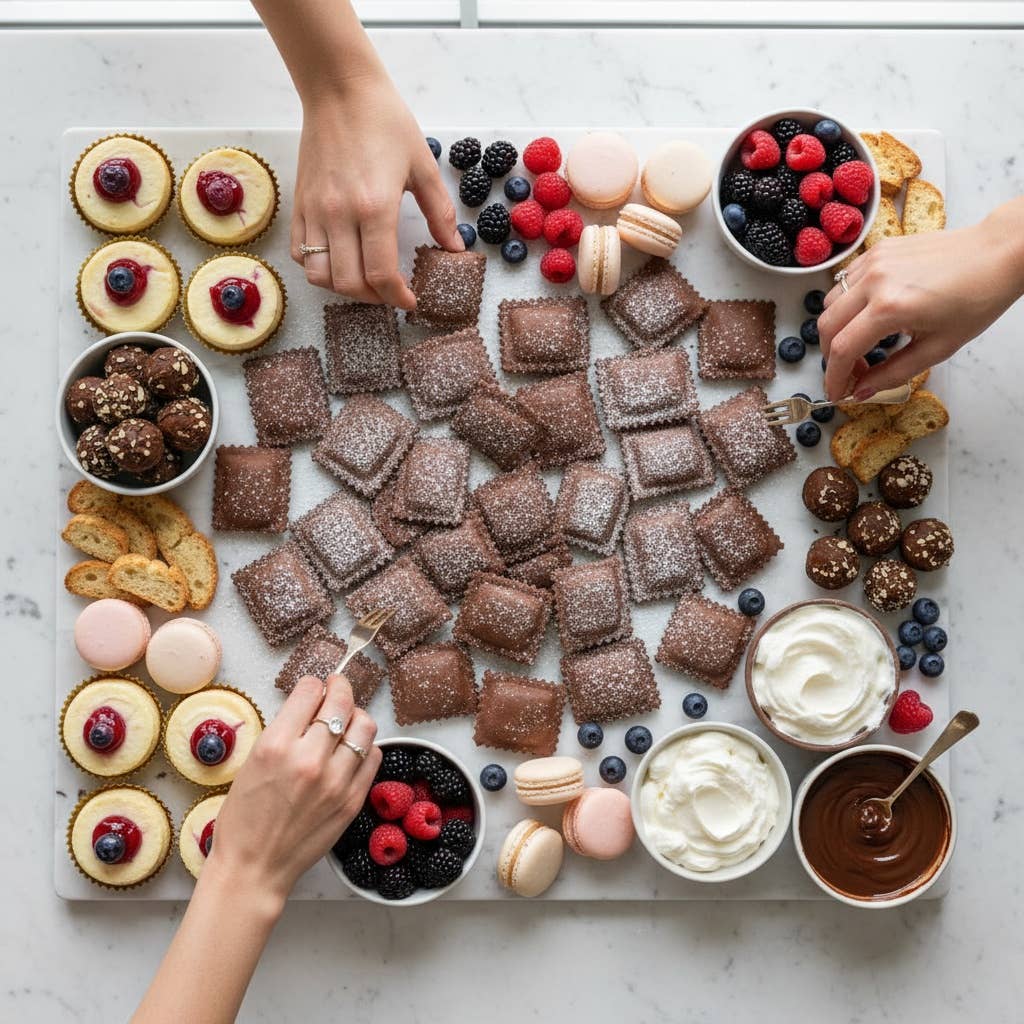 Pastazerts - Wholesale Pasta - Chocolate Peanut Butter & Jelly Ravioli (10 lb Food Service)2