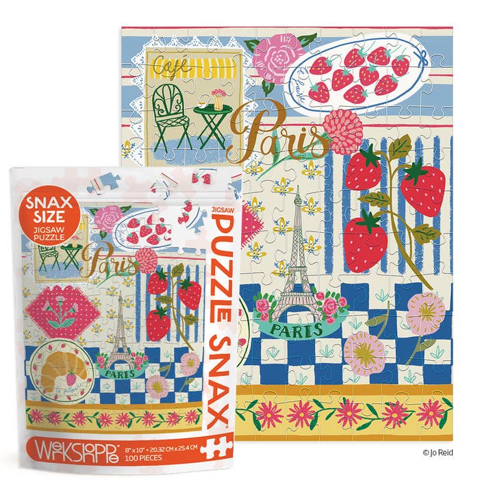 Paris Cafe 100 Piece Puzzle Snax for wholesale by WerkShoppe