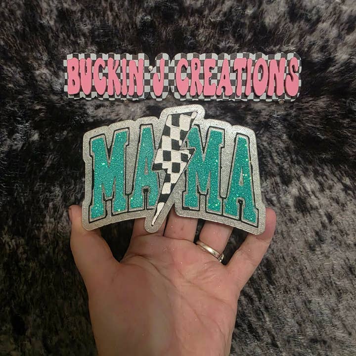 Buckin J Creations - Venta al por mayor Ambientador de coche - Mujer - Ambientador de coche hecho a mano Mama Lighting Checker1