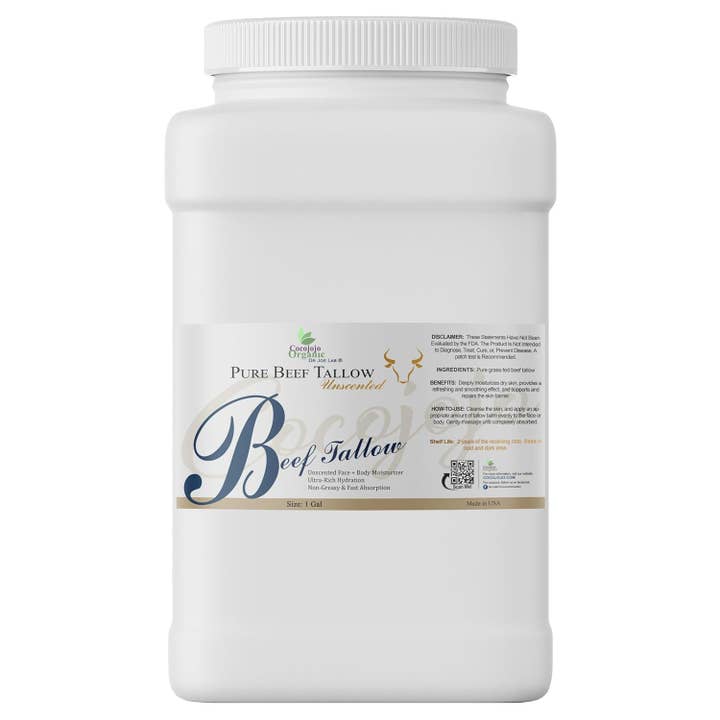 Pure Beef Tallow Unscented 1 gallon for wholesale by Coco jojo