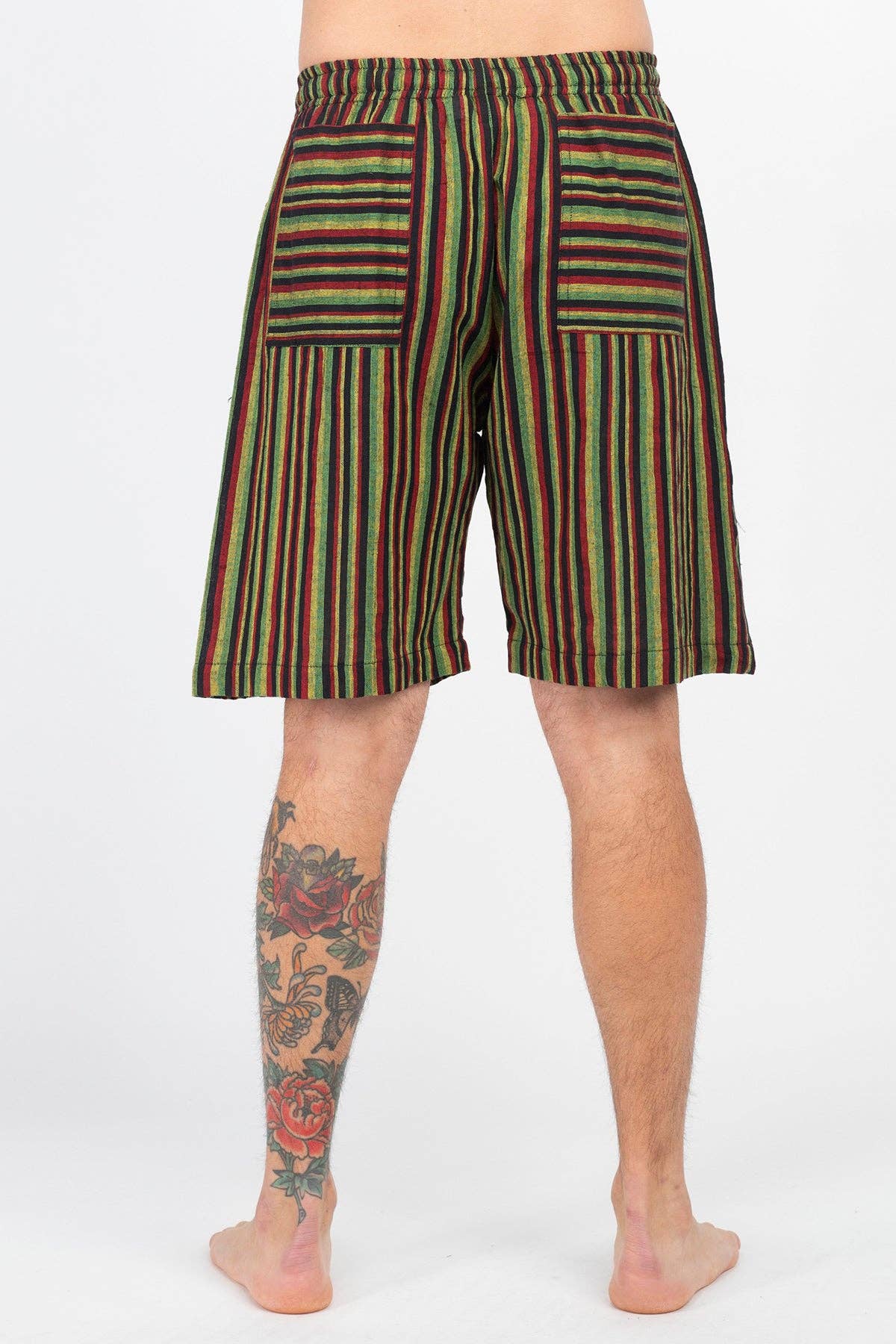 Rasta Short à rayures avec cordon de serrage pour hommes en vente sur Faire1
