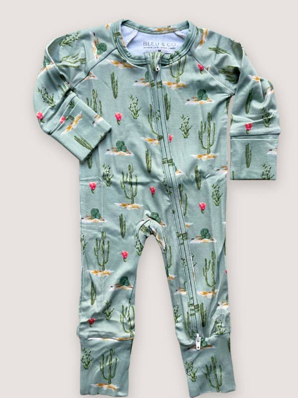 Convertible Two-Way Ruffled Zipper One Piece | Cactus for wholesale by Bleu & Co