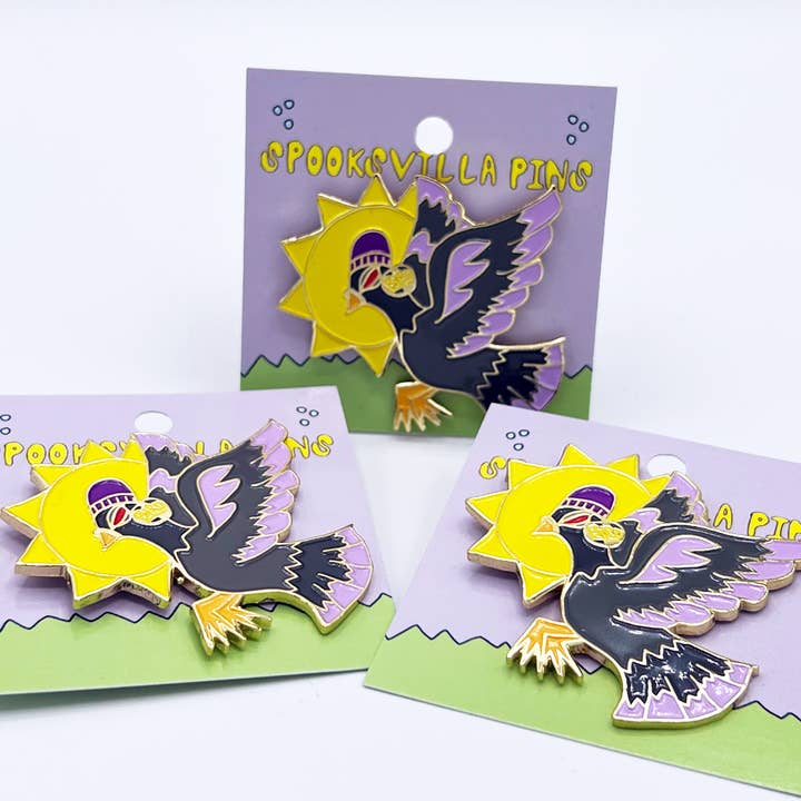 Pigeon Enamel Pin for wholesale by Spooksvilla