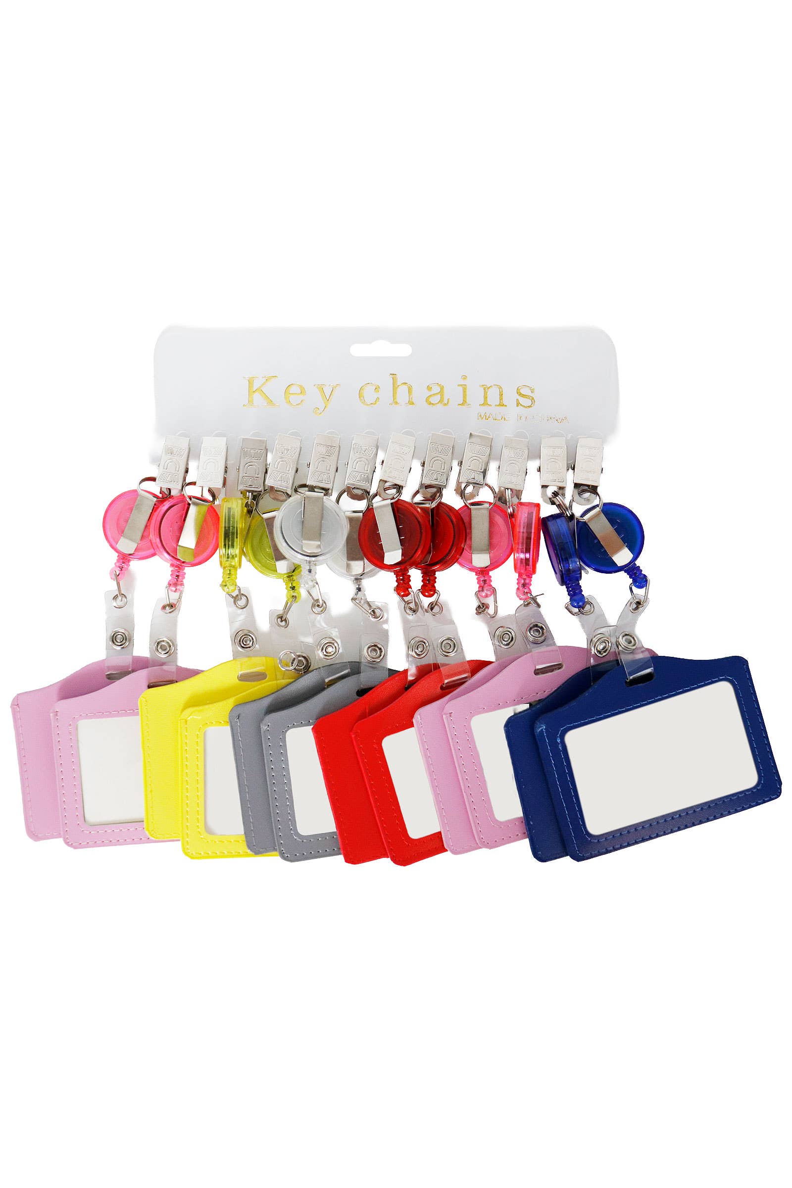 SURTIDO Portatarjetas de identificación K-pop con cordón retráctil de venta al por mayor en Faire1