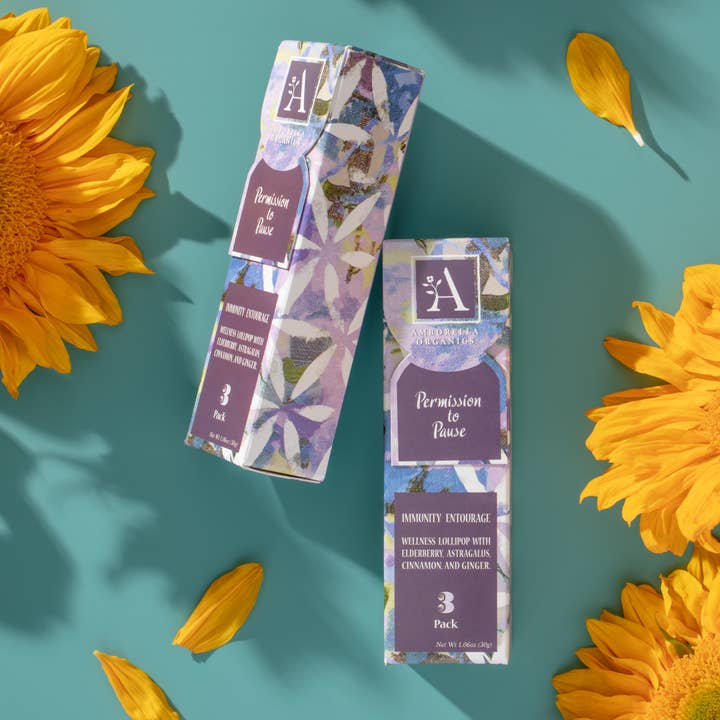 Elderberry Lollipops w/ Positive Affirmations for wholesale by Amborella Organics