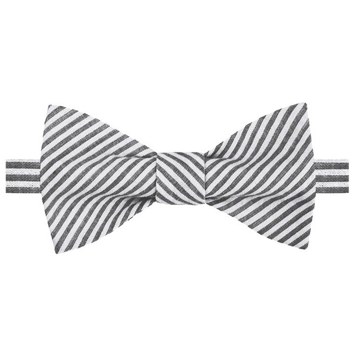 Jacob Alexander - Wholesale Bow Tie - Men’s - Men's Seersucker Striped Bow Tie22