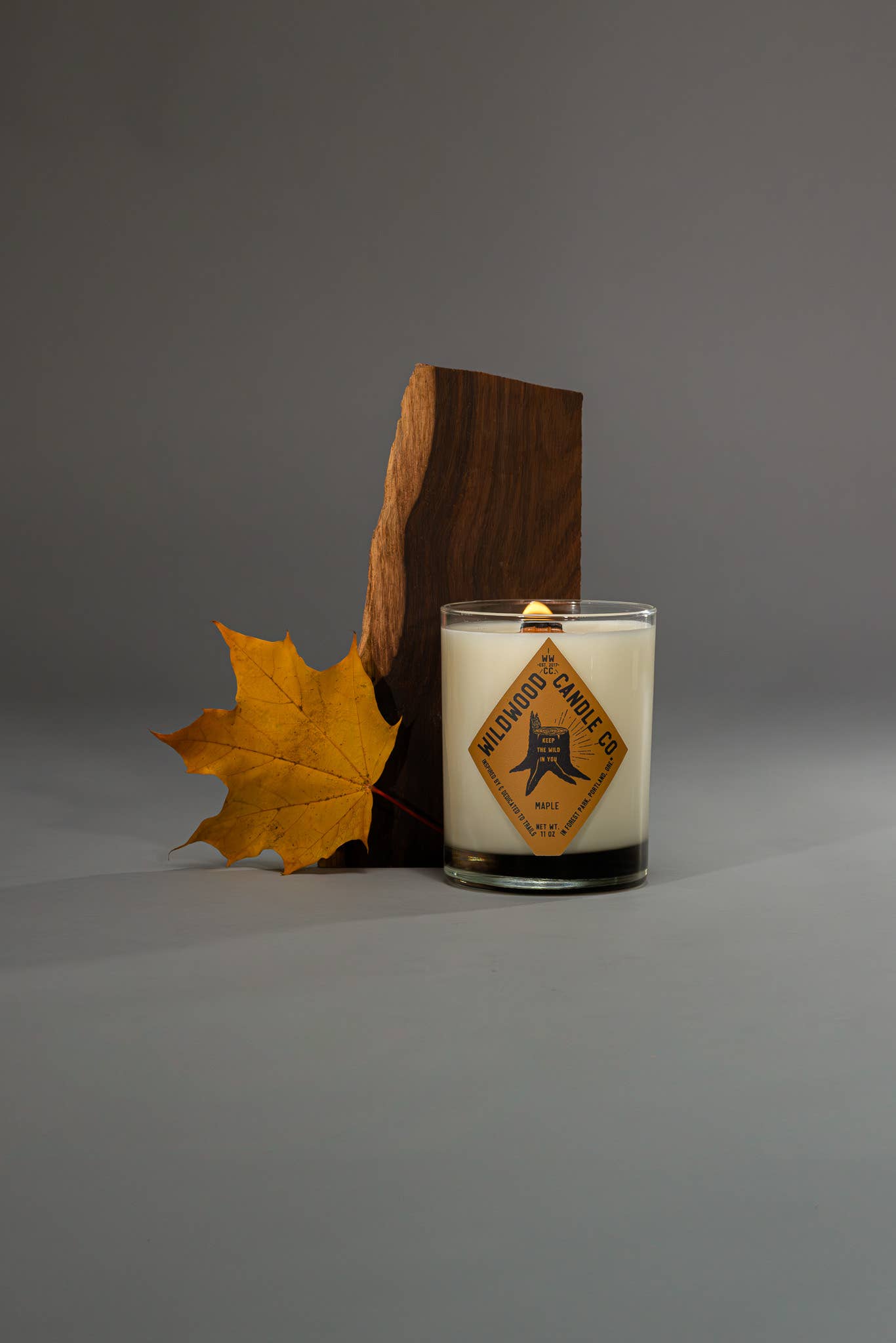 Wildwood Candle Co. - Wholesale Jar/Filled Candle - 11 oz Maple Soy Candle - Sweet Potato Nutmeg Maple Syrup1