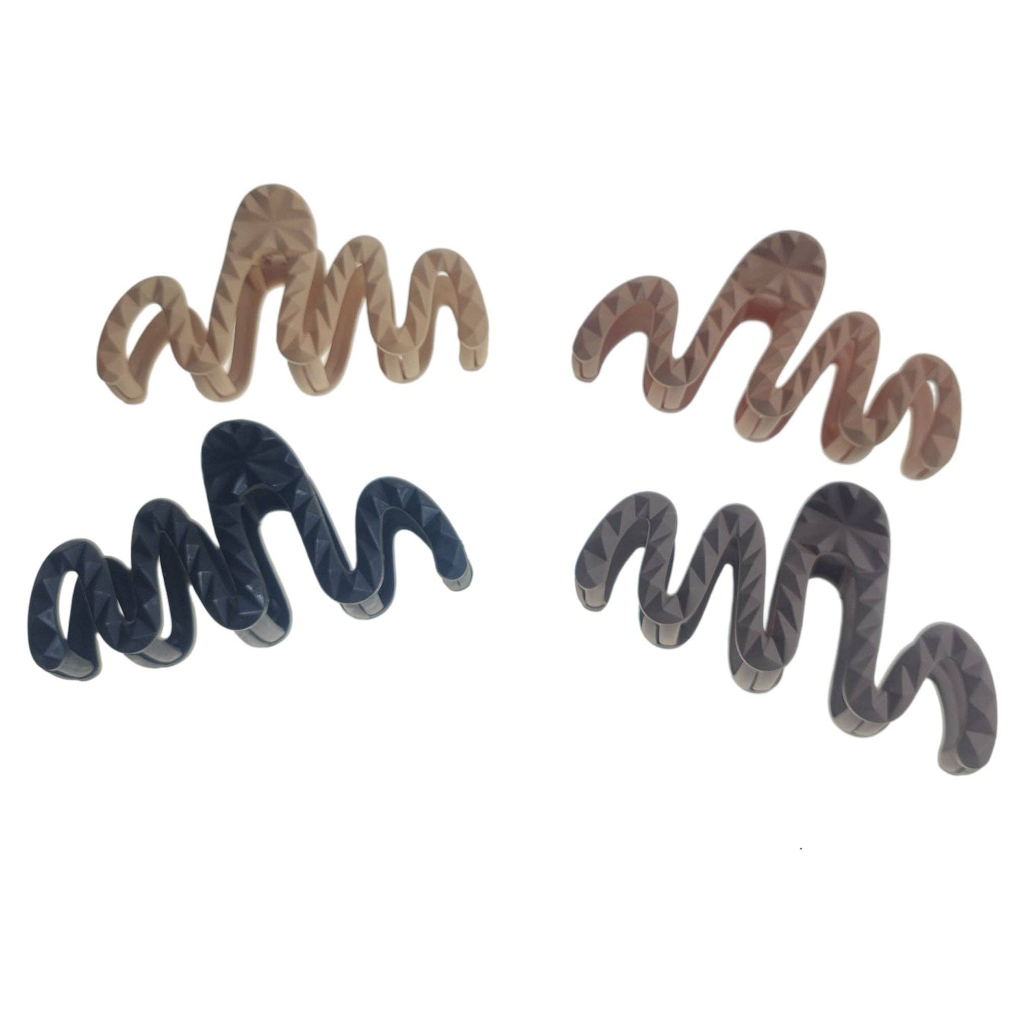 ASSORTED 5 Inches Zig Zag Claw Clip HC31025-13 (12PC) for wholesale on Faire0