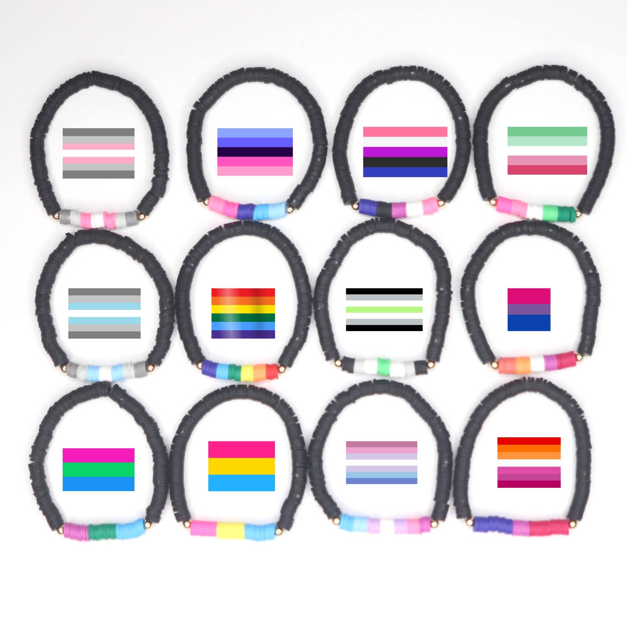 Neon Rainbow Nylon Pride Bracelet - 1 Bracelet - 7 to 8 Inches Adjustable  Chain or Extra Adjustable Slide Knot