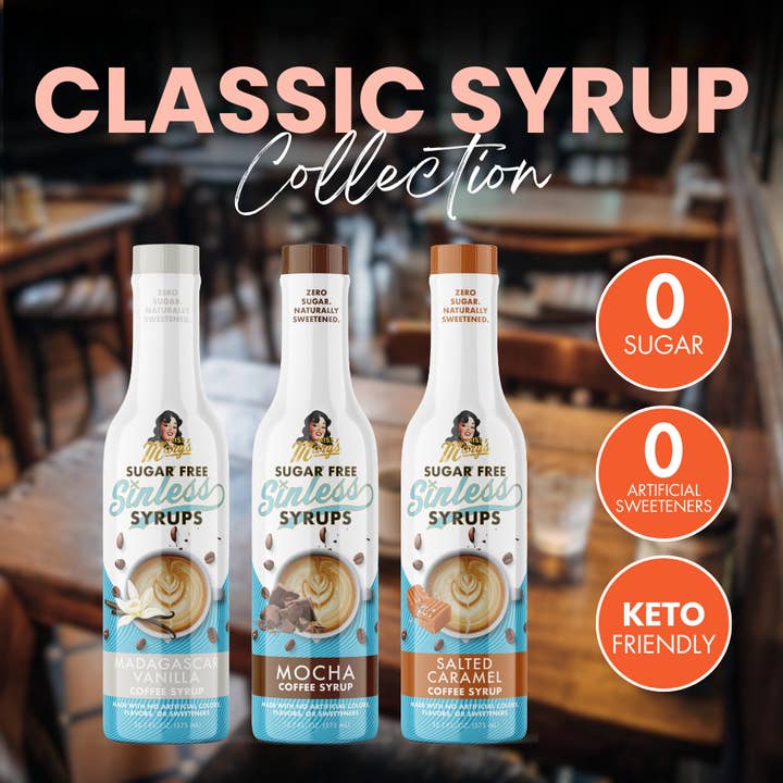 Miss Mary's Mix - Wholesale Flavored Syrup - Classic Collection Mixed Case - Sugar Free Sinless Syrups1