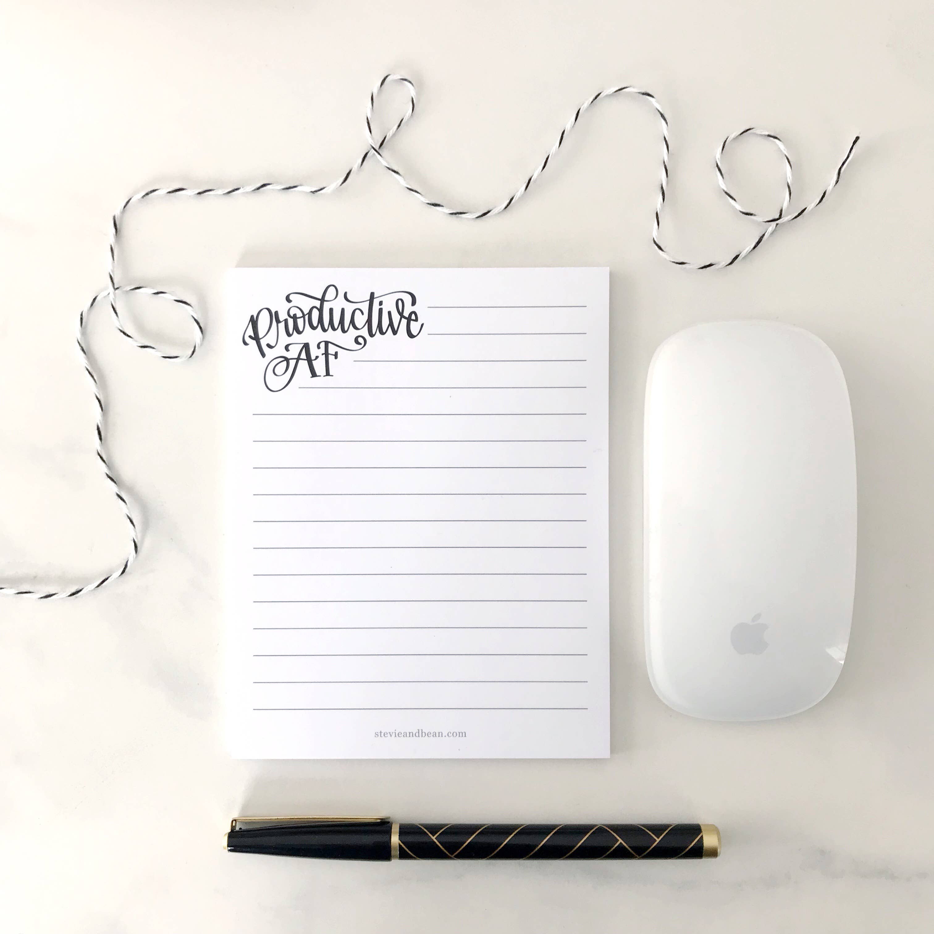 Stevie + Bean Paperie - Wholesale Notepad - Productive AF / Notepad1