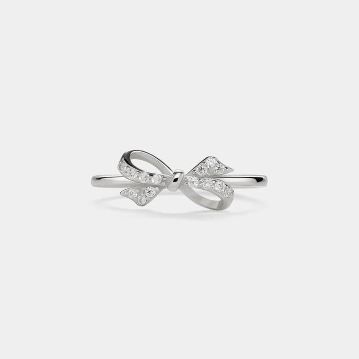 Perimade & Co. LLC - Wholesale Band/Stacked Ring - Dainty Bow Tie Bowknot Stacking Ring in 925 Sterling Silver2
