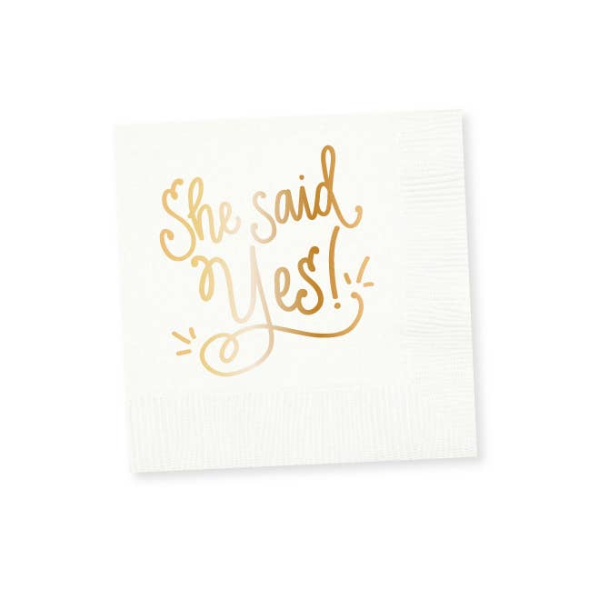 Natalie Chang - Wholesale Disposable Cup - She Said Yes! | Engagement Cups & Napkins (ALL)5