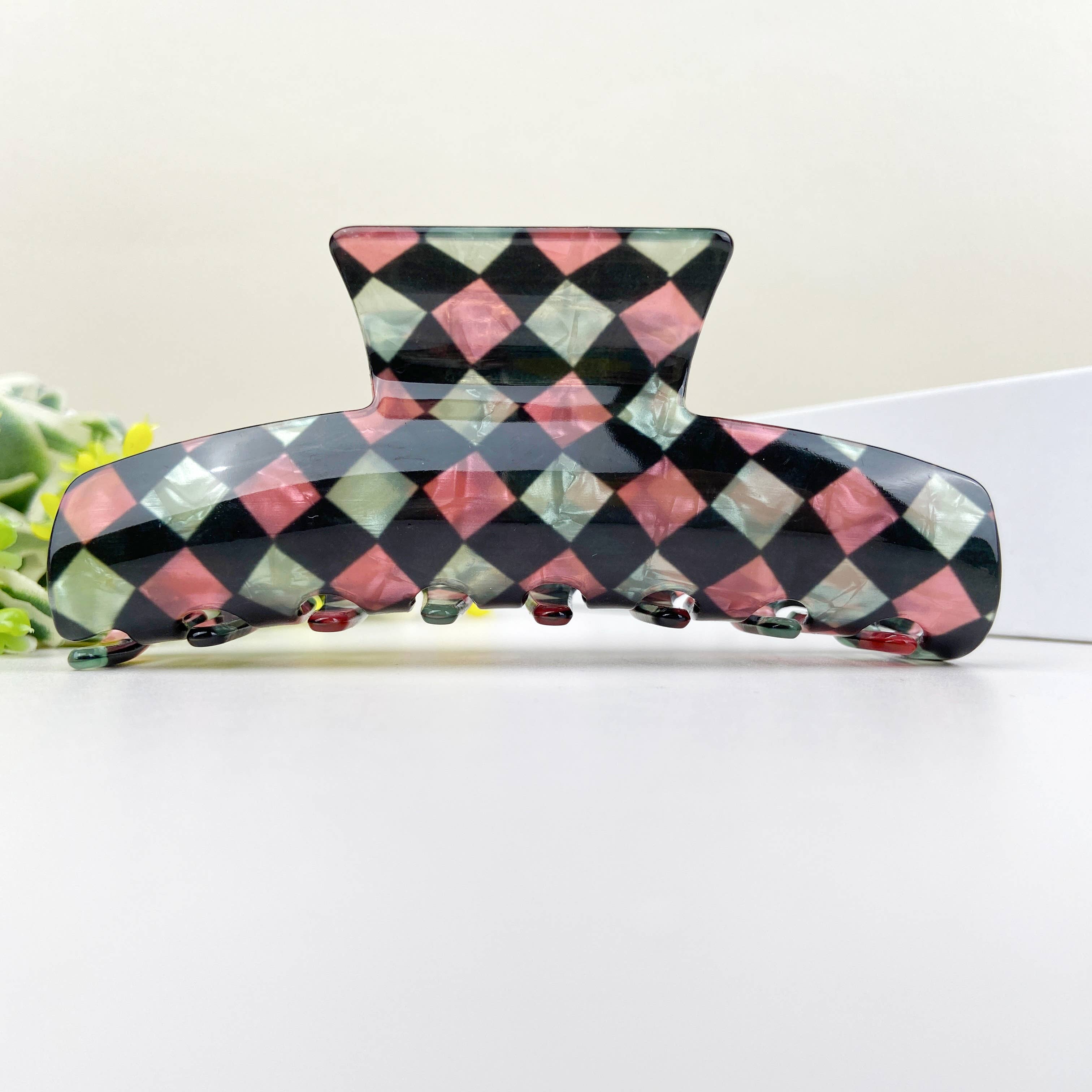 mildstyles – Engroshandel Hårspænde - Dame – Skakternet Hår Claw Clip11