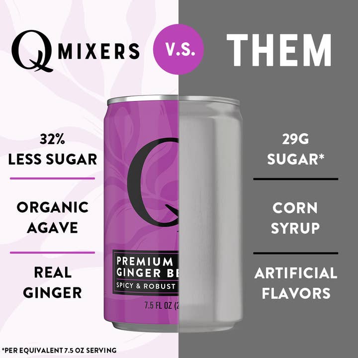 Q Mixers - Wholesale Non-Alcoholic Aperitif/Mocktail - Q Mixers Premium Ginger Beer - 4pk/7.5oz Cans6