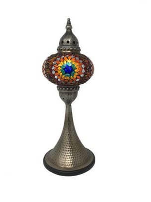 Handmade Mosaic Lamp Pewter Base for wholesale by Nai Gifts