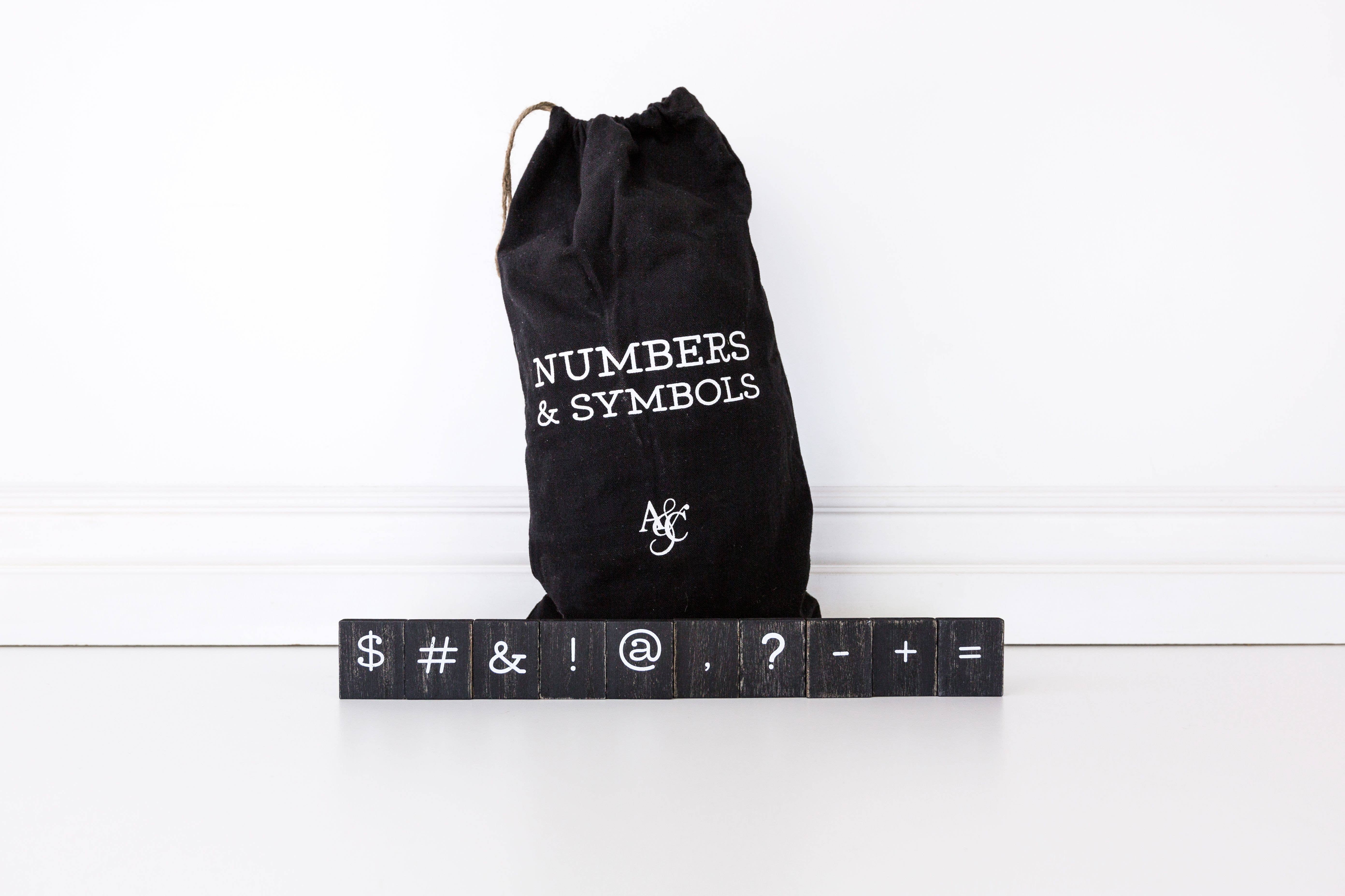 Devanie At Home (Formerly Adams & Co.) - Wholesale Sign - 15252 - bag 30 pcs (NEWSPPR NMB/SYM) LETTERBOARD Clearance2