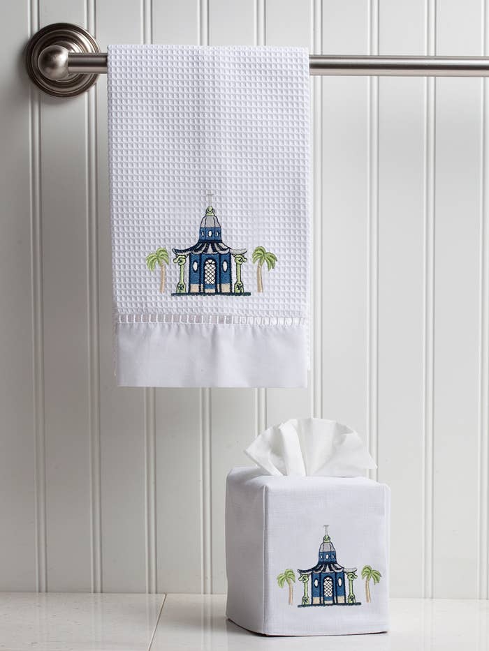 Jacaranda Living - Wholesale Tissue Box - Tissue Box Cover, Linen/Cotton, Embroidered8